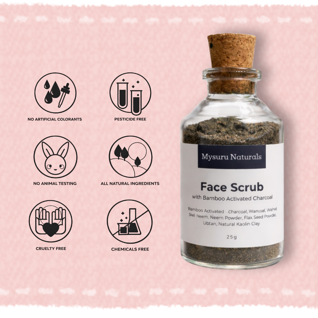 Activated charcoal face scrub