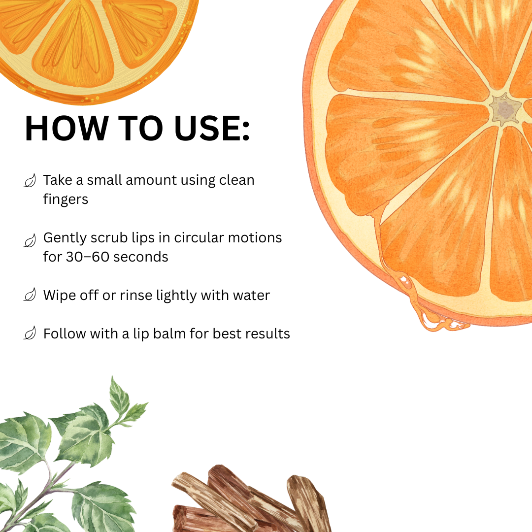 Sweet orange lip scrub