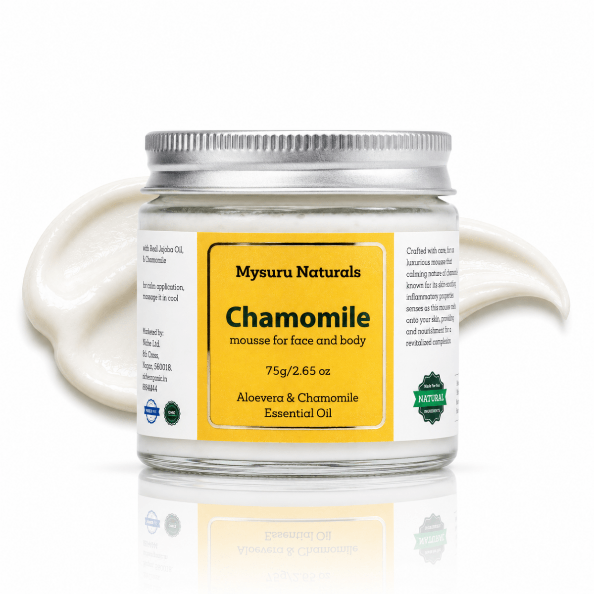 Aloe chamomile body mousse   mysuru naturals